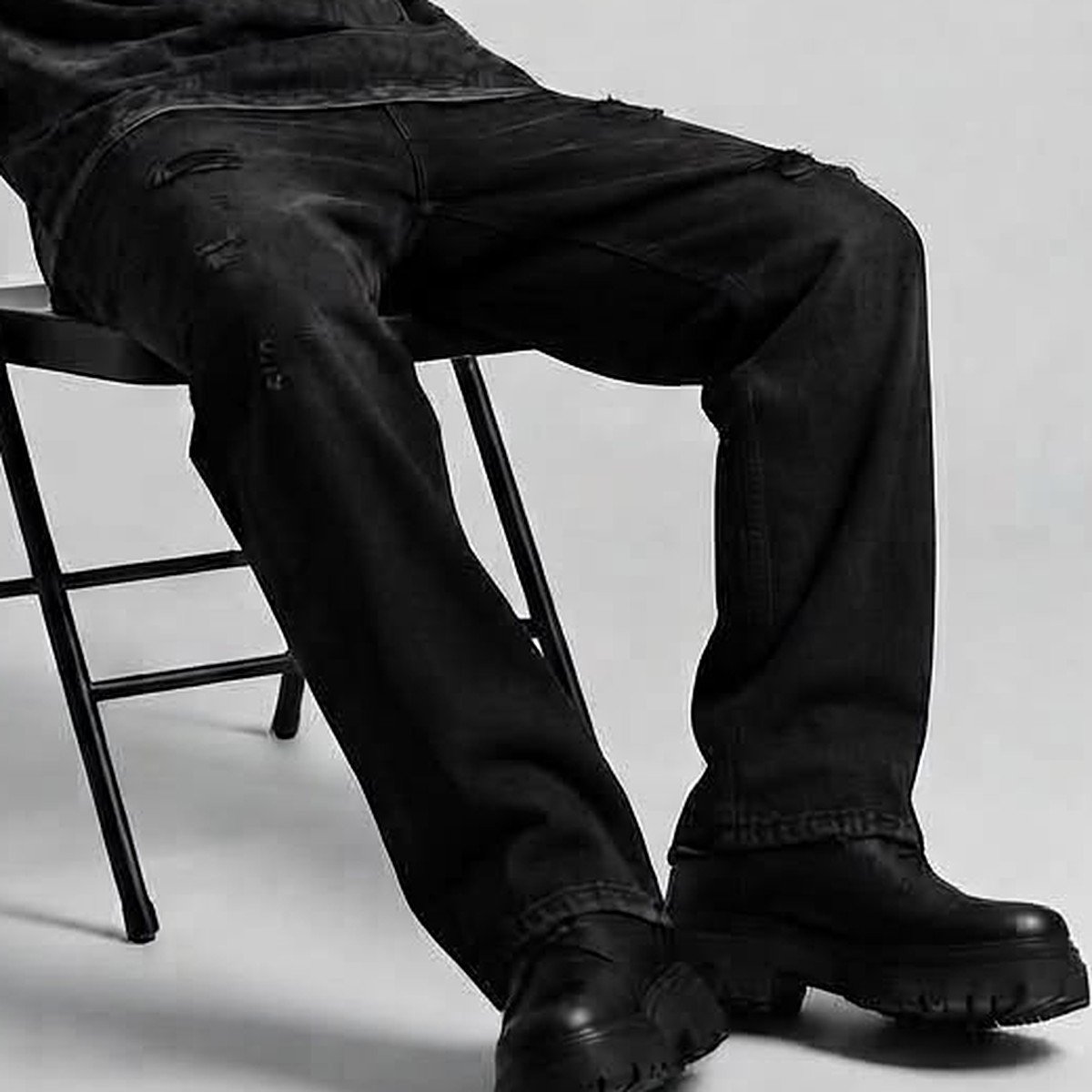 manzo-straight-jeans-black Straight Jeans – Black - Image 1
